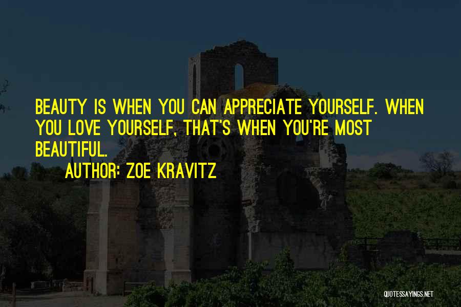 You're Beauty Quotes By Zoe Kravitz