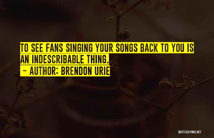 You're Indescribable Quotes By Brendon Urie