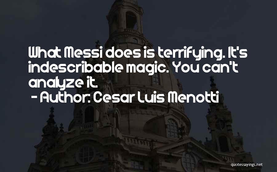 You're Indescribable Quotes By Cesar Luis Menotti