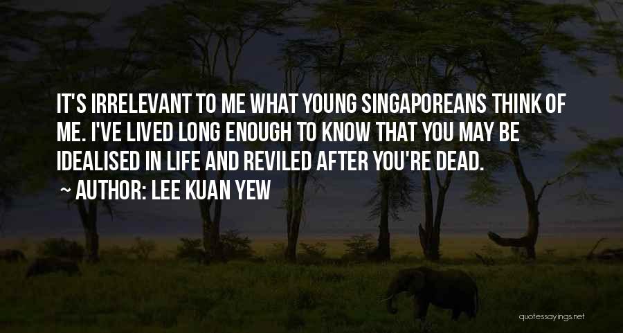 You're Irrelevant Quotes By Lee Kuan Yew