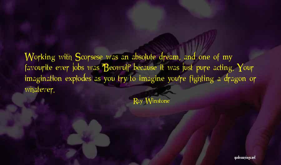 You're Just A Dream Quotes By Ray Winstone You're Just A Dream Quotes By Ray Winstone