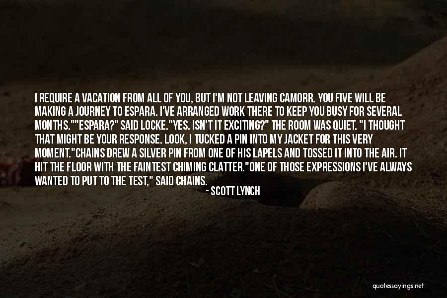 You're Leaving Work Quotes By Scott Lynch