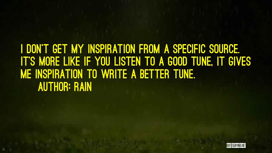 You're My Inspiration Quotes By Rain