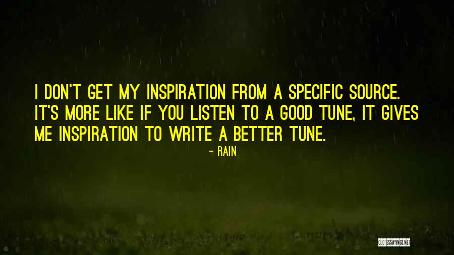 You're My Inspiration Quotes By Rain