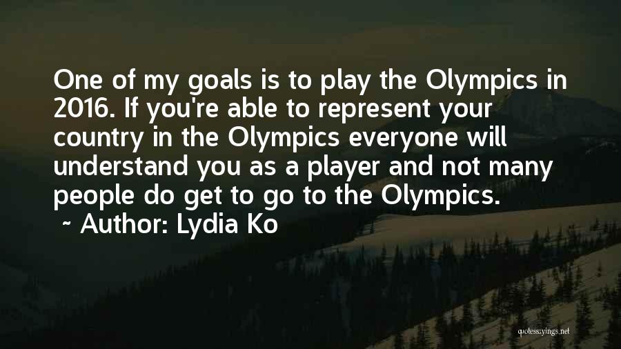 You're Not A Player Quotes By Lydia Ko