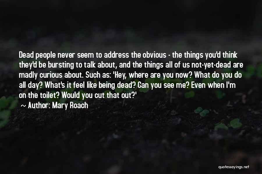 You're Not Dead Yet Quotes By Mary Roach