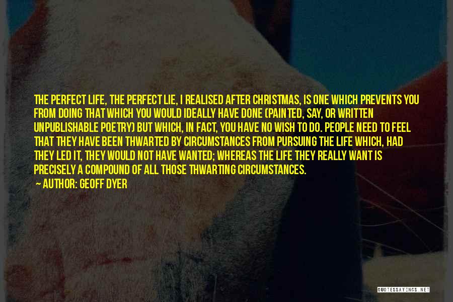 You're Not Perfect But You're All I Want Quotes By Geoff Dyer