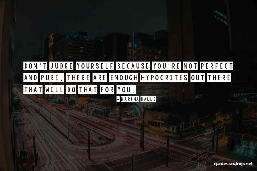 You're Not Perfect Yourself Quotes By Karina Halle You're Not Perfect Yourself Quotes By Karina Halle