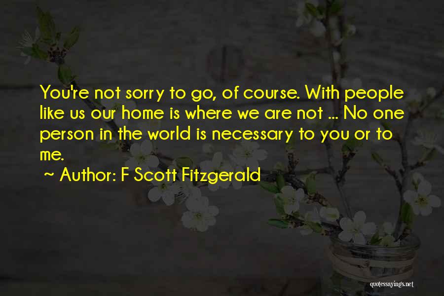 You're Not Sorry Quotes By F Scott Fitzgerald