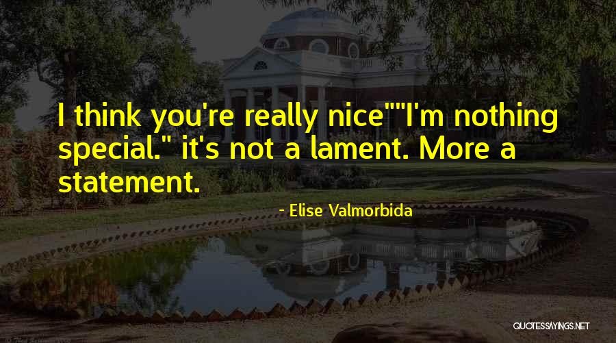 You're Nothing Special Quotes By Elise Valmorbida