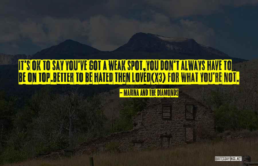 You're Ok Quotes By Marina And The Diamonds You're Ok Quotes By Marina And The Diamonds