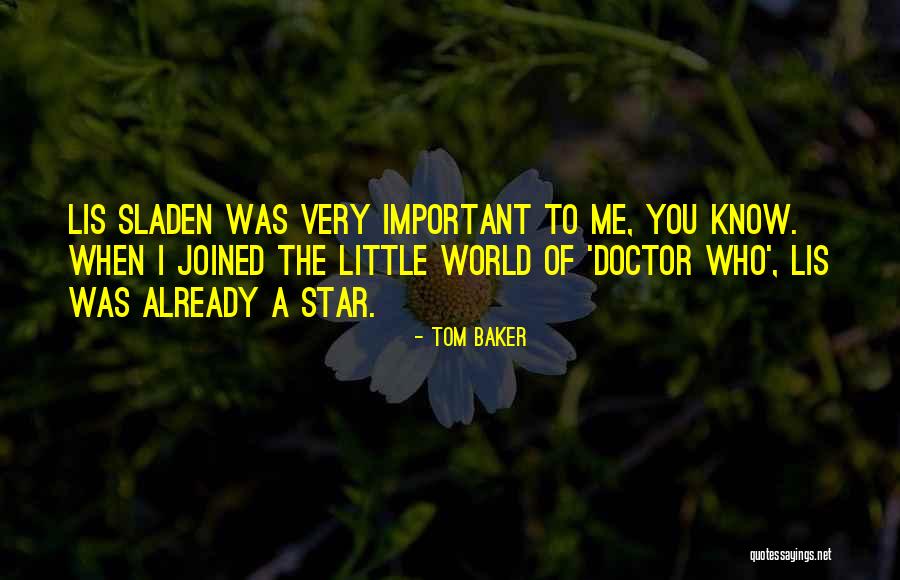 You're Very Important To Me Quotes By Tom Baker