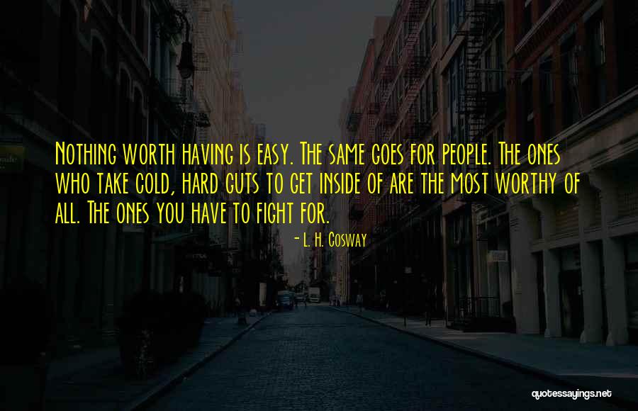 You're Worth The Fight Quotes By L. H. Cosway