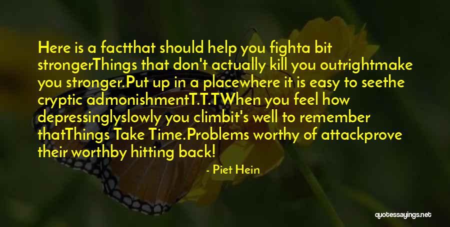 You're Worth The Fight Quotes By Piet Hein