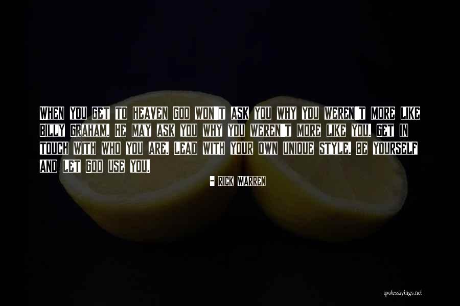 Yourself Being Unique Quotes By Rick Warren Yourself Being Unique Quotes By Rick Warren