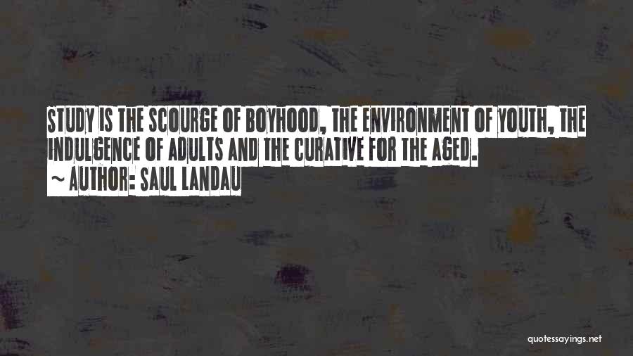 Youth And Environment Quotes By Saul Landau