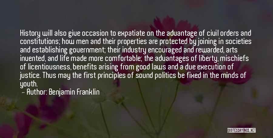 Youth And Government Quotes By Benjamin Franklin