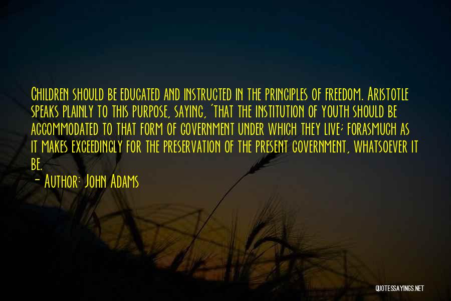 Youth And Government Quotes By John Adams