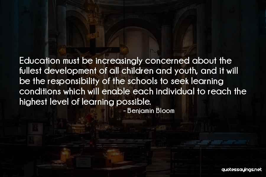 Youth Education Quotes By Benjamin Bloom