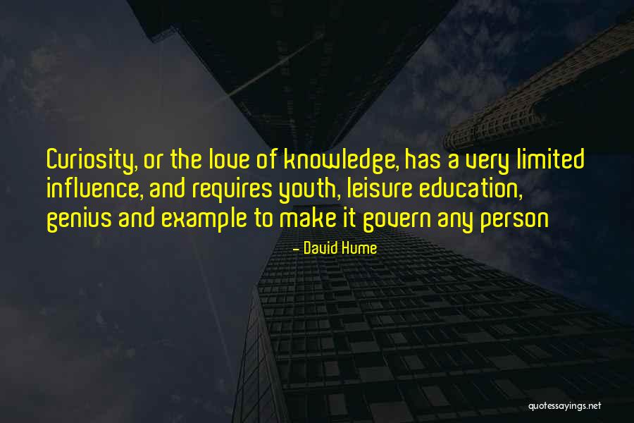Youth Education Quotes By David Hume