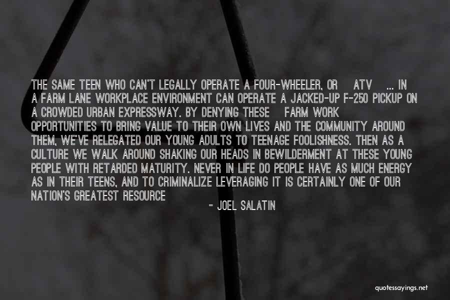 Youth Life Quotes By Joel Salatin