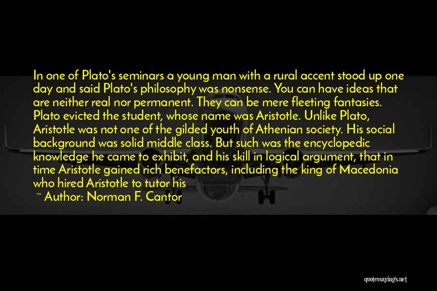 Youth Plato Quotes By Norman F. Cantor