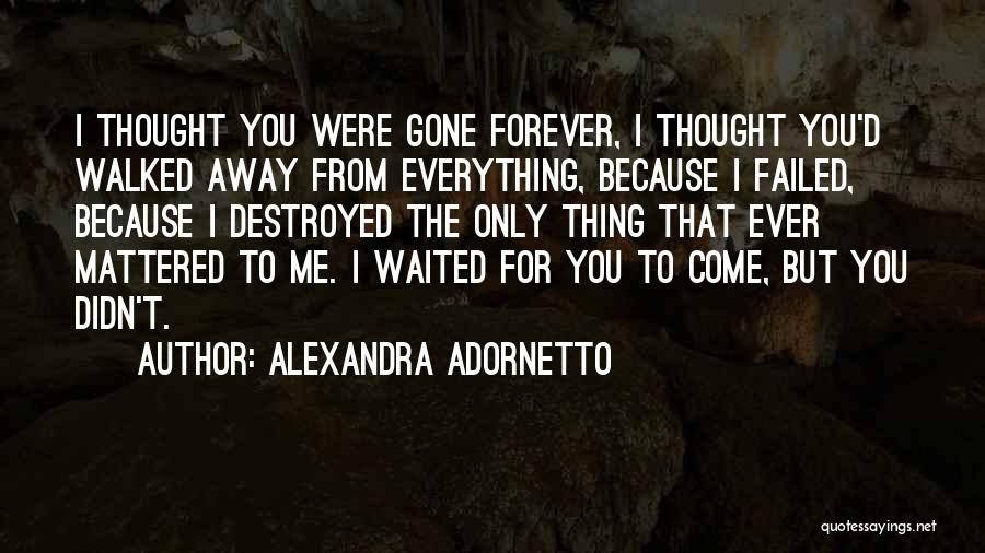 You've Destroyed Me Quotes By Alexandra Adornetto