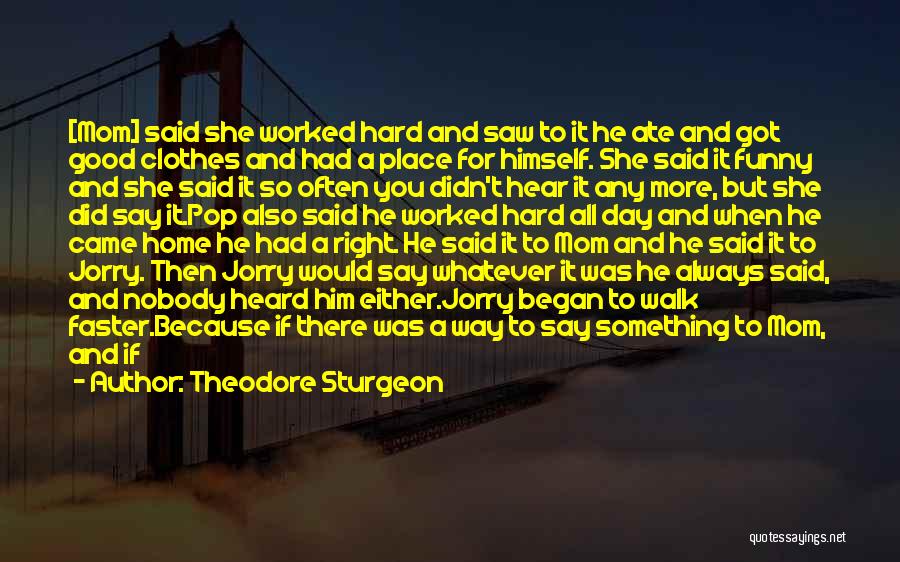 You've Worked So Hard Quotes By Theodore Sturgeon