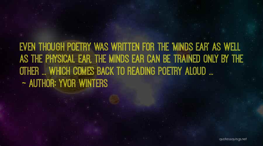 Yvor Winters Quotes 1878057