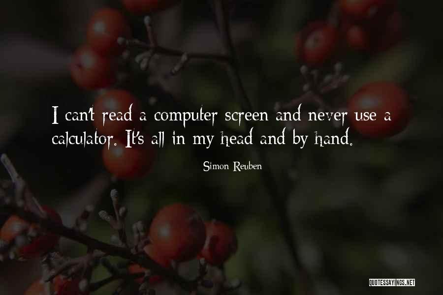 Z A 2 Calculator Quotes By Simon Reuben