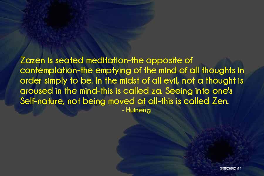 Zazen Meditation Quotes By Huineng