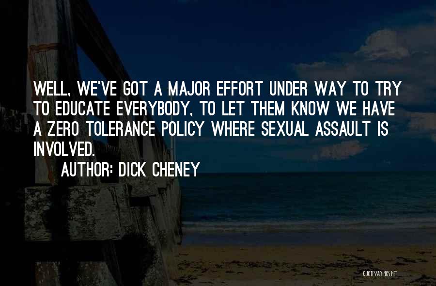 Zero Tolerance Quotes By Dick Cheney