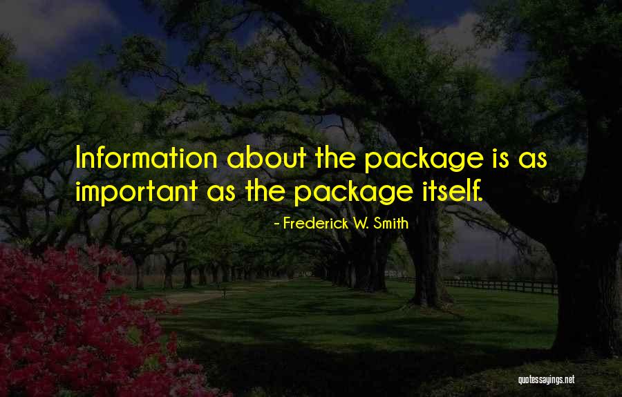 Zivkovich Quotes By Frederick W. Smith